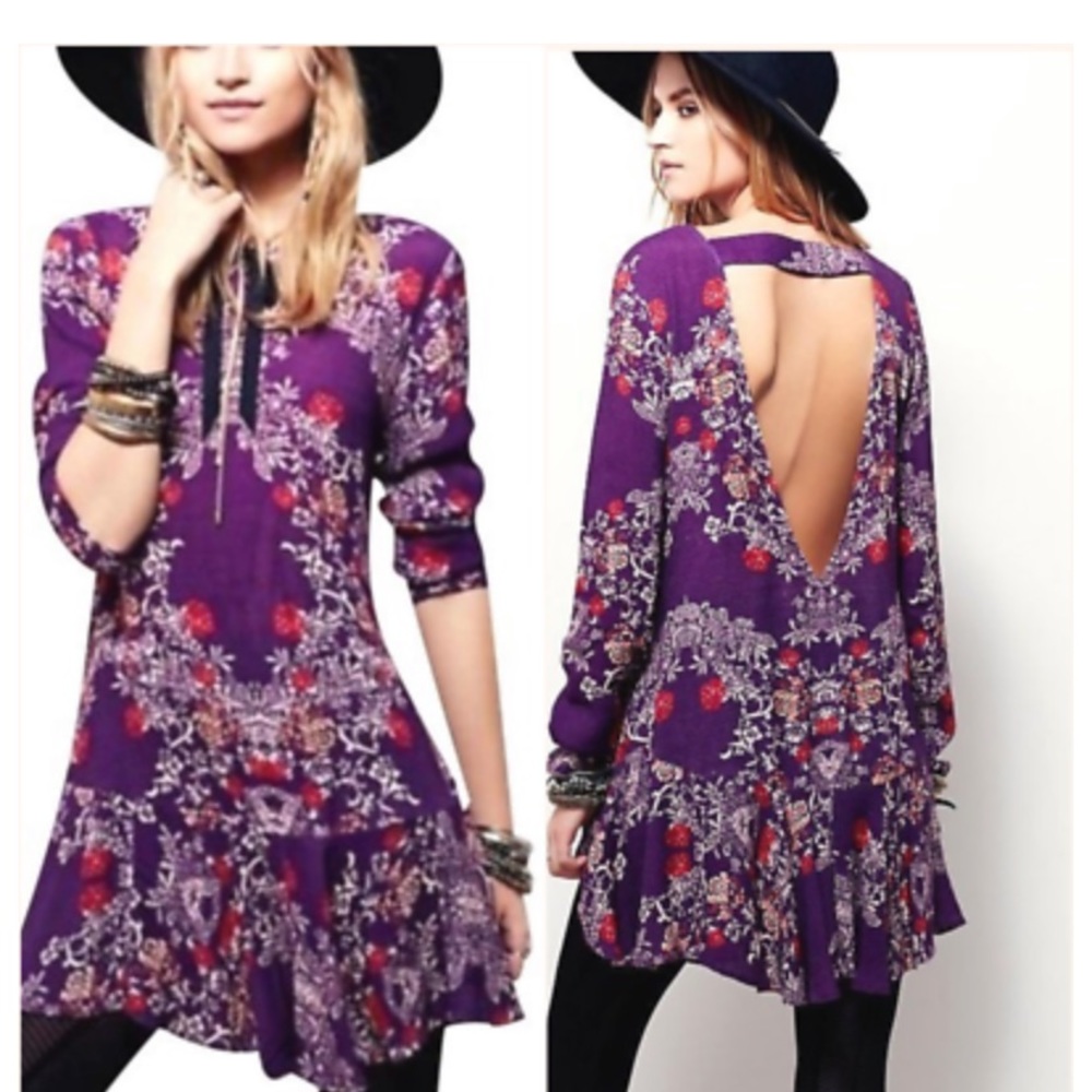 Free People Smooth Talker Backless Tunic Dress